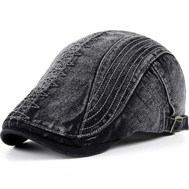 Imagem de Boina Estilosa Britânica Básica de Algodão Lisa Boné Moda Casual Prima