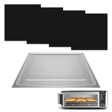 Imagem de Acessórios para fritadeira a ar para Ninja Foodi SP101, 4 peças de forros pretos e 1 pacote de assadeira de substituição