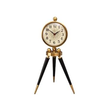 Imagem de Relógio de Mesa Relógios de mesa de luxo com design vintage, acessórios modernos para sala de estar, decoração de relógio de mesa, decoração para casa Relógio de Mesa(Branco)