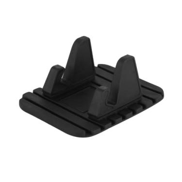 Imagem de suporte para celular veicular Suporte de telefone para veículo suporte de telefone de silicone tapete de carro antiderrapante titular do telefone móvel tapete de chão GPS