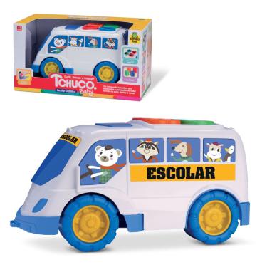 Imagem de Blocos De Encaixar Ônibus Escolar Educativo Brinquedo Bebê