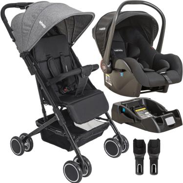 Imagem de Carro de Bebe com Bebe Conforto e Base Kiddo Mascote Grafite