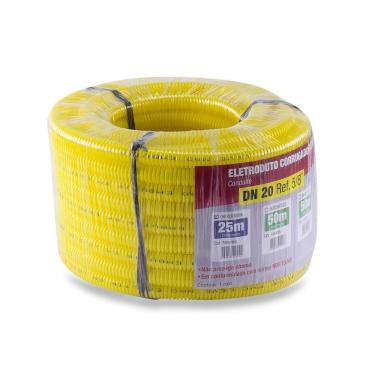 Imagem de Eletroduto Corrugado Amarelo 25m Force Line