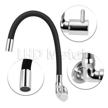Imagem de Torneira Flexível Parede Cozinha Gourmet Preta Black