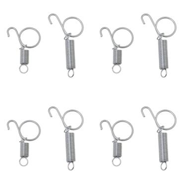 Imagem de DGHAOP 8 peças de ganchos de porta de gaiola de mola combinação de ganchos fixos de metal para trava de dedo para gato, cão, coelho, galinha, pombo