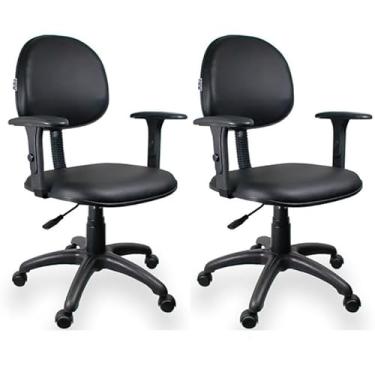 Imagem de Kit 2 Cadeiras Executiva Giratória para Escritório Ergonômica Preta Escritex – Conforto, Suporte e Estilo