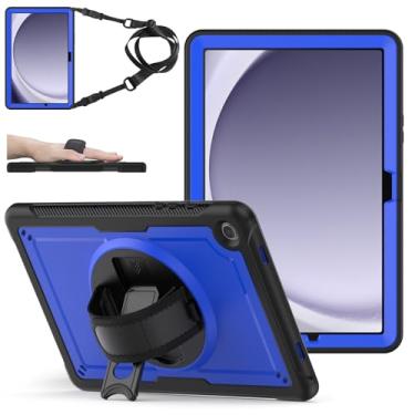 Imagem de ZenRich Capa para Samsung Galaxy Tab A9 Plus / A9+ 5G 11 polegadas 2023 (SM-X210/X216/X218), capa protetora resistente à prova de choque com suporte giratório 360 para mão e cinto de ombro para Galaxy