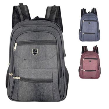 Imagem de Mochila Masculina Trabalho Escola WL-2610 - Sunoro, Cinza