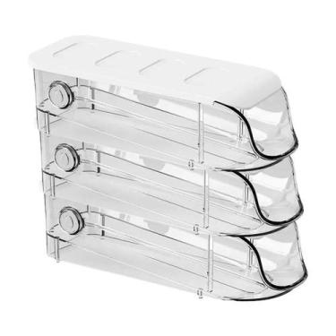 Imagem de Bandeja Organizadora de Ovos Transparente com Tampa para Geladeira, 3 