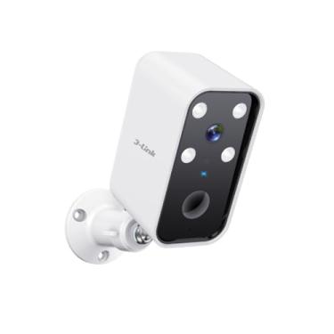 Imagem de 3-Link Câmeras de segurança sem fio ao ar livre, câmera Wi-Fi externa sem fio para segurança doméstica externa, sem taxa mensal, detecção de movimento, holofote, sirene, compatível com Alexa, apenas