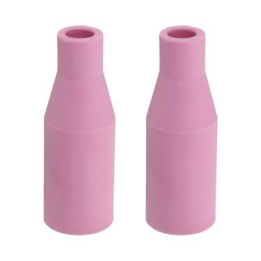 Imagem de HARFINGTON 2 peças de bicos de cerâmica Mig Welder 1/5.1 cm com orifício de 1/5.1 cm bocais de pistola de soldagem a gás cônico, acessório de pistola de solda durável para pistolas de solda MB15 14AK