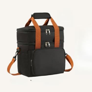 Imagem de Bolsa Termica Grande Capacidade Lancheira Expansível Com Dupla Camada YB-910(Preta 2a 910)
