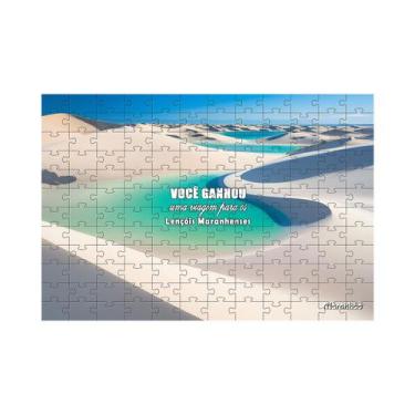 Imagem de Quebra-Cabeça Viagem Surpresa Lençóis Maranhenses 40 peças MDF - Coleç
