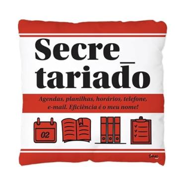 Imagem de Almofada Profissão Secretariado 30×30 cm – Personalizada, Decorativa e com Enchimento Macio – Presente Criativo para Secretárias, Formandas e Profissionais Administrativas