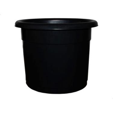 Imagem de Vaso flor Premium Cachepot Plantas Plastico N12 - Preto - JORANI
