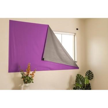 Imagem de Cortina Painel Blackout com para Sala Quarto Cozinha Qualidade (LILAS,135X215)