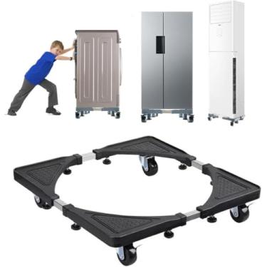 Imagem de Suporte Móvel Com Rodinhas Para Fogão Geladeira Maquina De Lavar Roupa Louça Lava E Seca Freezer Com Trava