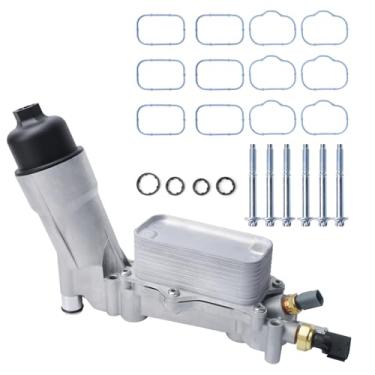 Imagem de Kit de refrigerador de óleo de alumínio 926-959 da carcaça do filtro de óleo do motor | Adequado para Chrysler 200 300 2011-2016, Dodge Charger Challenger Journey, Jeep Grand Cherokee Wrangler, Ram