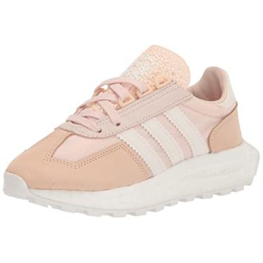 Imagem de adidas Originals Tênis feminino Retropy E5, Quartzo/Branco/Halo Blush, 6.5