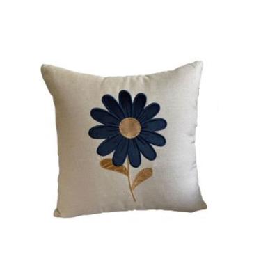 Imagem de Almofada Bordada Margarida com Enchimento Cru