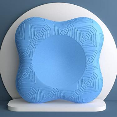 Imagem de Almofada de joelho para ioga, antiderrapante, espessada, almofada de apoio para ioga, almofada de equilíbrio esportivo para proteção do joelho, tornozelo, cotovelo (Hemelsblauw)