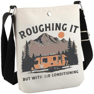 Imagem de Van Camping Lover Gift Happy RV Camper Gift Roughing It But With Air Conditioning Camping Bolsa tiracolo, Roughing It Cb