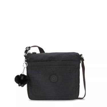 Imagem de Kipling Bolsa tiracolo feminina Sebastian, superleve, durável, bolsa de ombro, Black Noir, 9"L x 8.5"H x 1.75"D