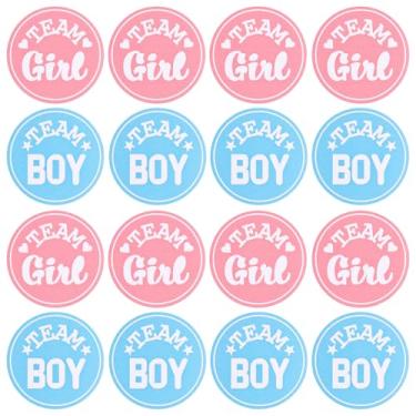 Imagem de Tinoaly 100un Adesivos Revelação Gênero, 4cm Azul e Rosa Redondo Equipe Menino ou Menina Adesivos Votação Etiquetas Autoadesivas Revelação Gênero Jogos Chá Bebê Lembrancinhas e Decorações