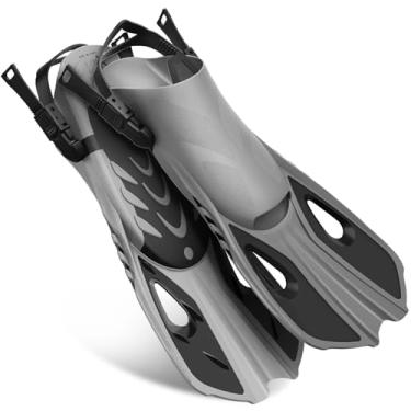 Imagem de Nadadeira Natação, Pe de Pato Natação, Pe de Pato, Nadadeira Mergulho, Ajustável, Mergulho com Snorkel e Body Surf, para Iniciantes e Mergulhadores (G)