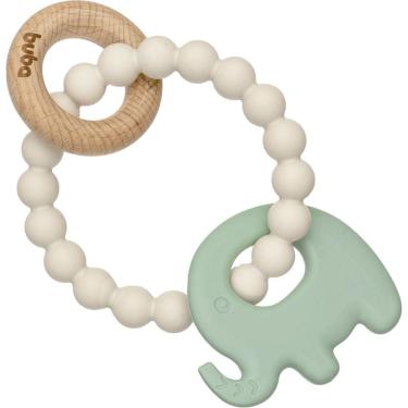 Imagem de Mordedor E Bambu Elefante Massageia Gengiva Verde 18851 Buba