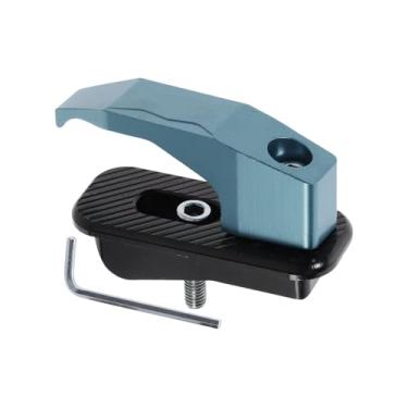 Imagem de REPAIROCK Gancho de suspensão de motocicleta retangular suporte de mala de capacete de motocicleta para scooters bicicletas liga de alumínio parafuso azul claro chave hexagonal