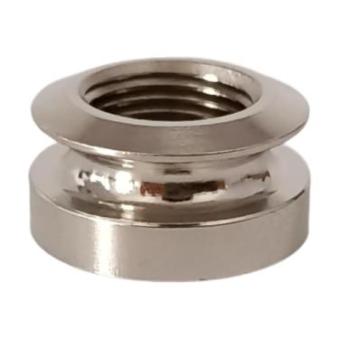 Imagem de JWQFBC Captador de Cauda Pino Tampa Guitarra Jack Botão Pino Final Redondo Metal Acessório Substituição Soquetes Pino Final para Baixo Guitarras Acústicas, Prata