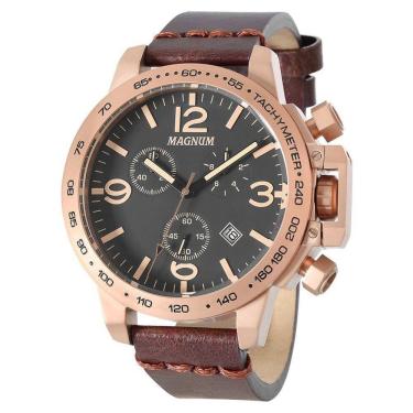 Imagem de Relógio Magnum Analógico Marrom Masculino MA34147U