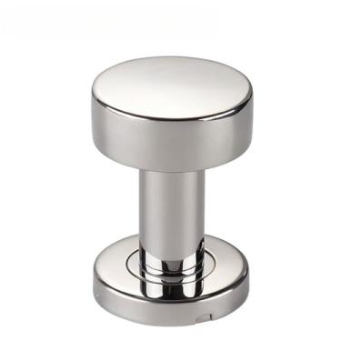 Imagem de Maçanetas para portas internas sem fechadura, formato de tubo, cobre escovado e opções de cores cromadas, maçaneta de aç