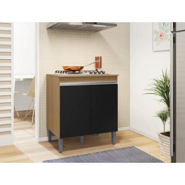 Imagem de Balcão Gabinete Andréia P/ Cooktop 4 ou 5 Bocas 2 Portas - AJL Móveis,