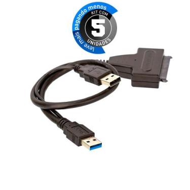 Imagem de Kit com 5 Cabos Adaptador para Sata (2.5/3.5) e CdRom USB 3.0 - CIRILO