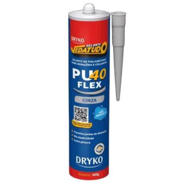 Imagem de Adesivo selante PU cartucho 360g PU 40 FLEX - 40FLEXPU (Cinza) - Dryko