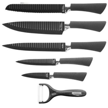 Imagem de Kit Jogo De Facas De Churrasco Antiaderente Fio De Navalha - Relet