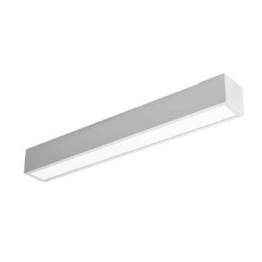 Imagem de Luminária Sobrepor Led Preta Impacto P/ 1x Tubular T8 60cm Branca, Bra