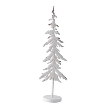 Imagem de UGPLM Enfeite de mesa para árvore de Natal, decoração de Natal portátil, colecionável para lareira, centro de mesa, loja, exposição, casa, Branco 18.5x12x60.5cm