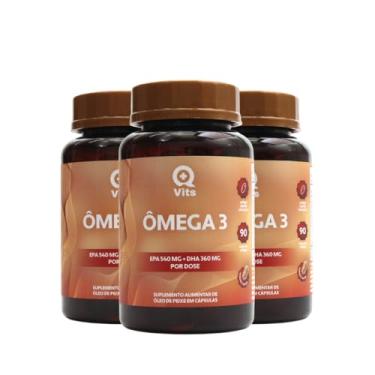 Imagem de Ômega 3 1000mg EPA 540mg DHA 360mg QMaisVits 270 Cápsulas Softgel
