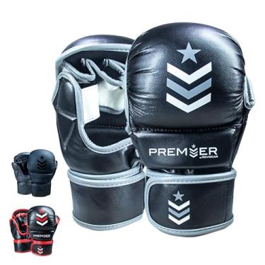 Imagem de Revgear Luvas de treinamento Premier MMA | Ideal para uso diário na academia | Confortável e durável (cinza/preto, grande)
