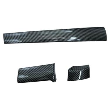 Imagem de Capa de painel do painel do console central do carro compatível com acessórios Honda Civic 10ª geração 2016 2017 2018 2019 2020 2021 ABS estilo fibra de carbono interior