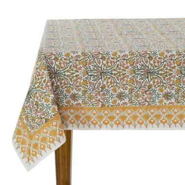 Imagem de Toalha de mesa Ridhi Goldenrod Amarela 178x274cm 100% algodão