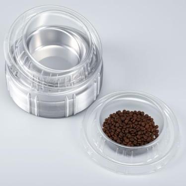 Imagem de Sawysine 40 tigelas descartáveis para animais de estimação antiformigas para cães e gatos, à prova de formigas, pratos úmidos de plástico, redondo, sem derramamento, alimentador antiderrapante para