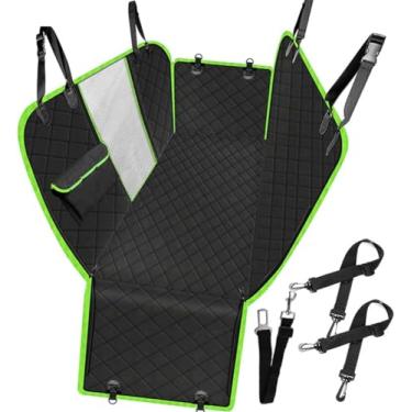 Imagem de Capa Protetora Banco Traseiro Pet 4 em 1 para Cães e Gatos | Impermeável, Antirrisco, Fácil de Limpar, Janela de Malha, Ajustável, com Passagem Cinto de Segurança – Universal para Carros