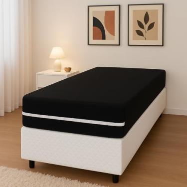 Imagem de Capa de Colchão Solteiro Malha Gel Com Zíper Várias Estampa (3-PRETO)