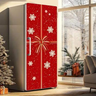 Imagem de Adesivo autoadesivo para geladeira, adesivo de vinil para geladeira, papel de parede mural de porta removível para decoração de cozinha e casa