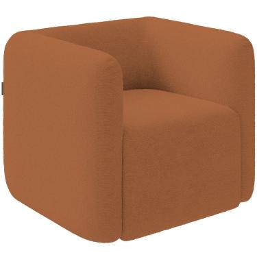 Imagem de Poltrona Decorativa Para Sala de Estar Fixa Living Peônia K01 Bouclê Mostarda - Lyam Decor