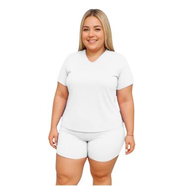 Imagem de Camiseta Feminina Manga Curta Dryfit Fitness Academia Plus Size - Rcv 